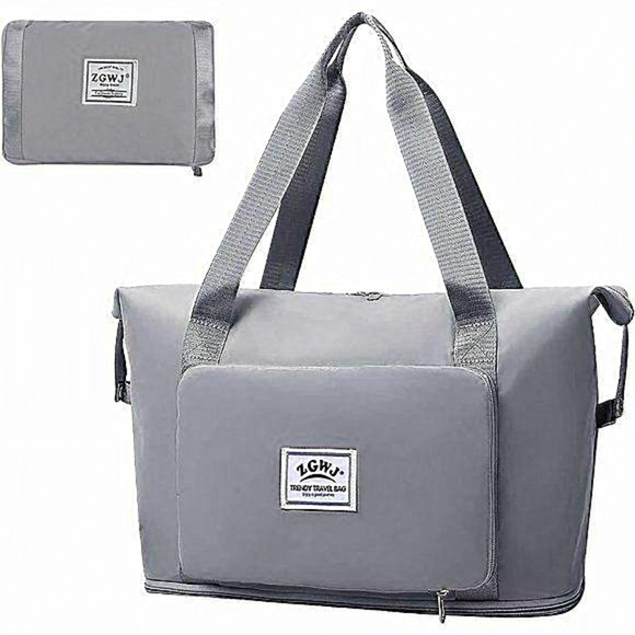 Women Waterproof Fold-able and Expandable‎ Weekender Travel Duffed Tote Bag - Picture 1 of 7